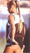 She sucks at tennis, what else is she good for?