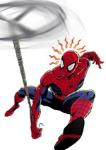 Sorry, but the Spidey-chopper has a weight limit, tubby.